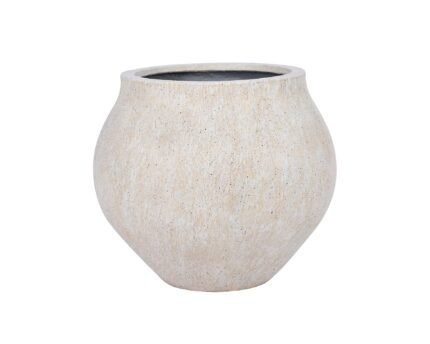 Vazonas ALEA S, Ø32xH28 cm, travertino