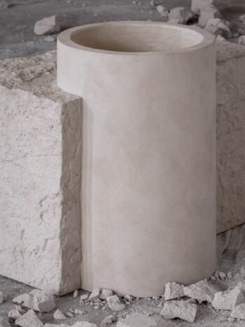 Vazonas ALTO, Ø30xH44 cm, kreminis