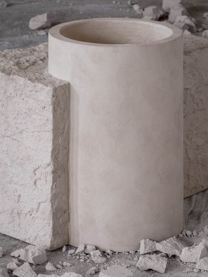 Vazonas ALTO, Ø30xH44 cm, kreminis