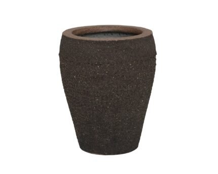 Vazonas ARES S, Ø27xH32 cm, tamsiai rudas