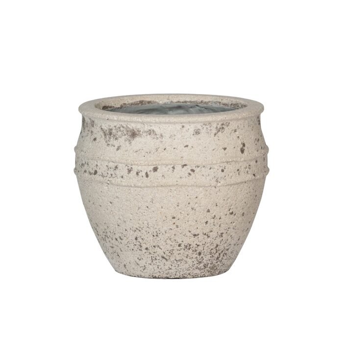 Vazonas ATHENA S, Ø28,5xH24 cm, kreidos baltas