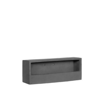 Vazonas BALCONY LOW WALLY XS, 15x40xH9,5 cm, tamsiai pilkas