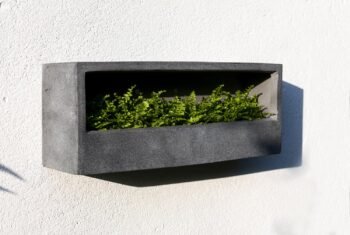 Vazonas BALCONY LOW WALLY XS, 15x40xH9,5 cm, tamsiai pilkas
