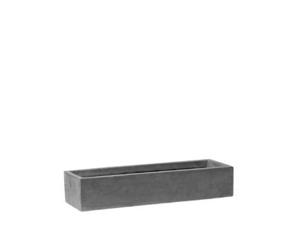 Vazonas BALCONY SLIM LOW S, 15x50xH13 cm, tamsiai pilkas