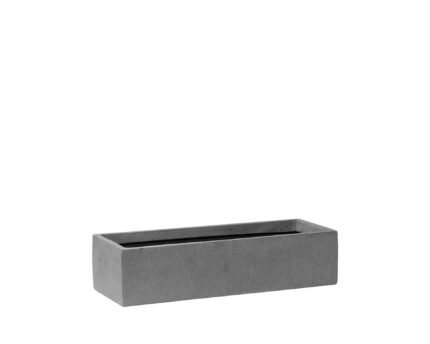 Vazonas BALCONY SLIM LOW XS, 15x40xH13 cm, tamsiai pilkas