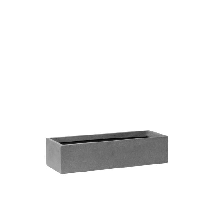 Vazonas BALCONY SLIM LOW XS, 15x40xH13 cm, tamsiai pilkas