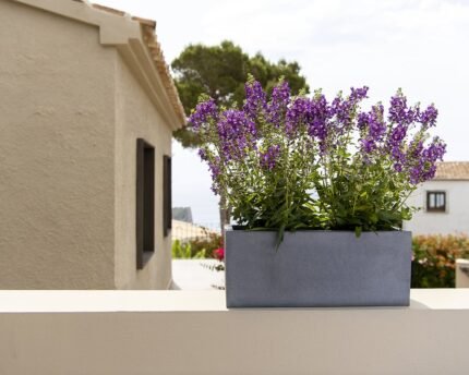 Vazonas BALCONY XS, 20x40xH20 cm, juodas