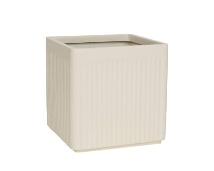 Vazonas BLOCK LINEA M, 40x40xH40 cm, kreminis baltas