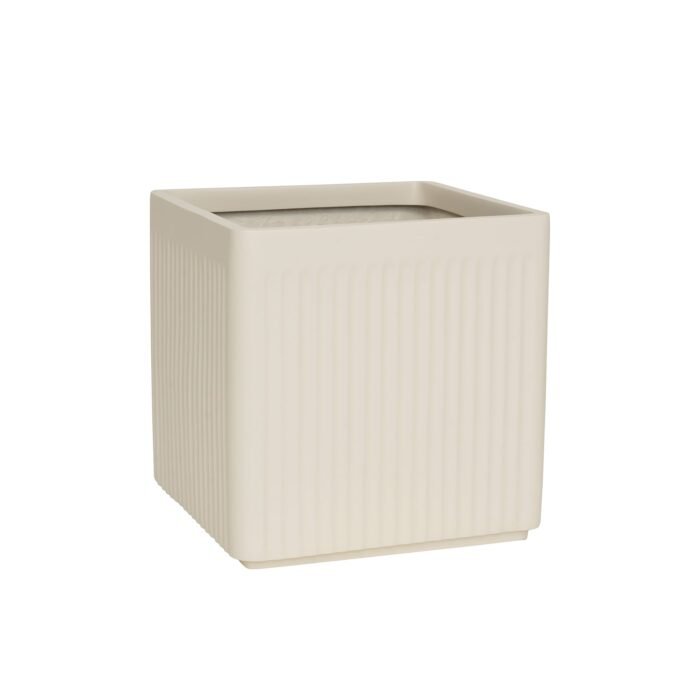 Vazonas BLOCK LINEA XL, 60x60xH60 cm, kreminis baltas
