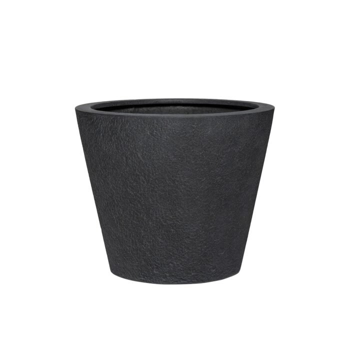 Vazonas BUCKET M, matinis juodas