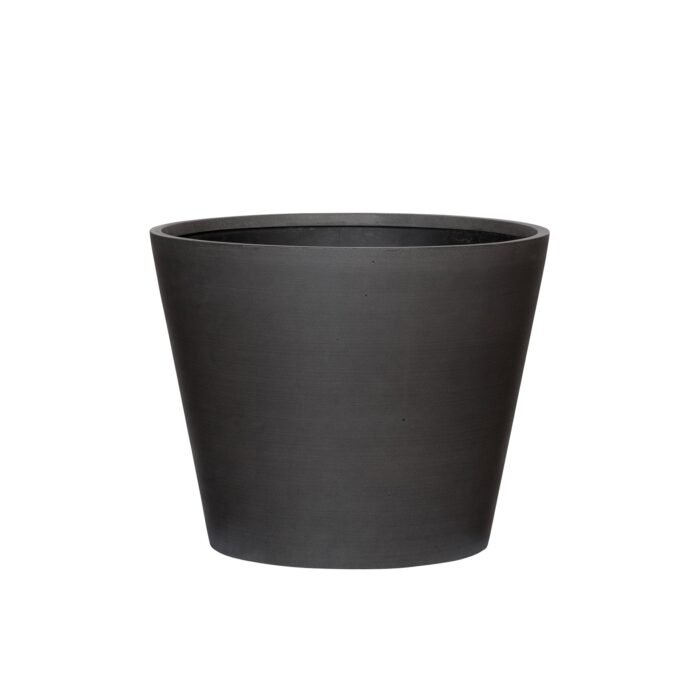 Vazonas BUCKET S, Ø50xH40 cm, matinis juodas
