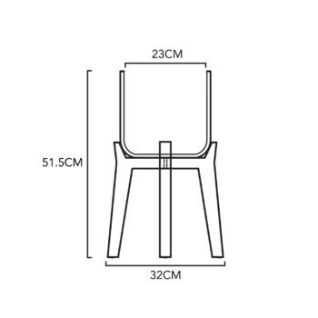 Vazonas CHARLIE L ANT AUKŠTŲ KOJELIŲ, Ø25xH51,5 cm, matinis juodas