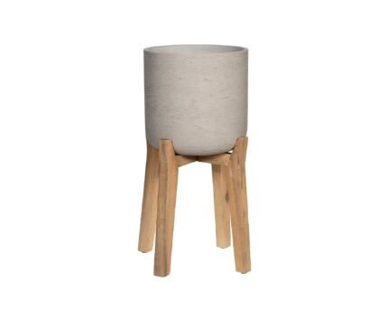 Vazonas CHARLIE XL ANT AUKŠTŲ KOJELIŲ, Ø32xH67 cm, šviesiai pilkas