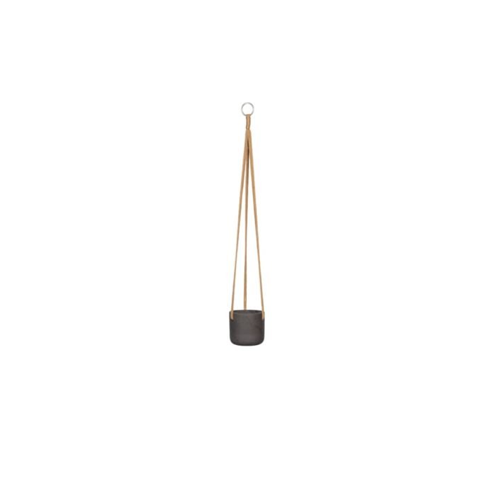 Vazonas CHARLIE XXS (PAKABINAMAS), Ø10,6xH9,9 cm, matinis juodas