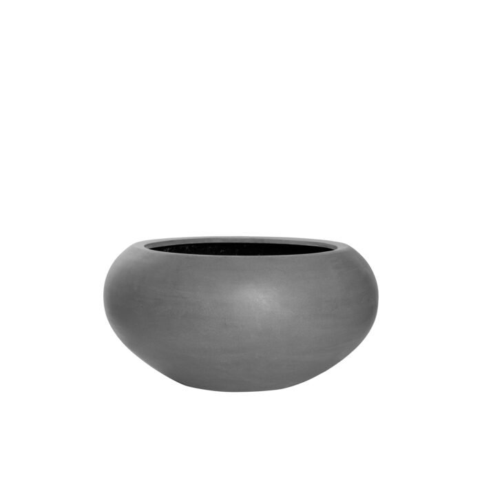 Vazonas CORA M, Ø70xH36,5 cm, tamsiai pilkas