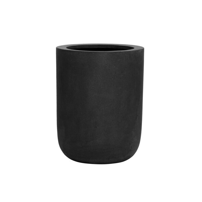 Vazonas DICE L, Ø34xH44 cm, juodas