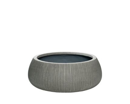 Vazonas EILEEN XL, Ø36xH14 cm, tamsiai pilkas