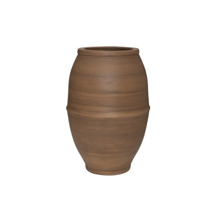 Vazonas ELIA L, Ø50xH75 cm, tamsiai rudas