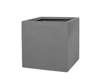 Vazonas FLEUR L, 25x25xH25 cm, tamsiai pilkas