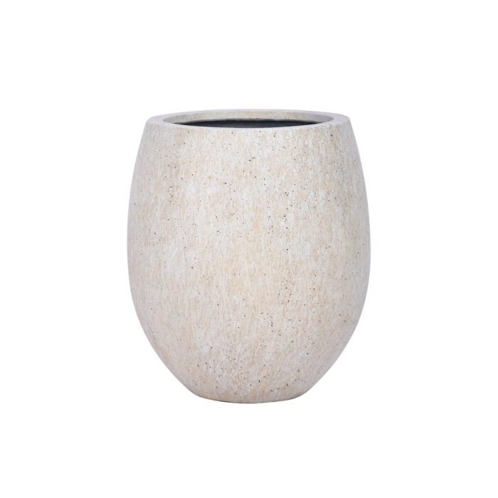 Vazonas HAILEY M, Ø38xH43 cm, travertino