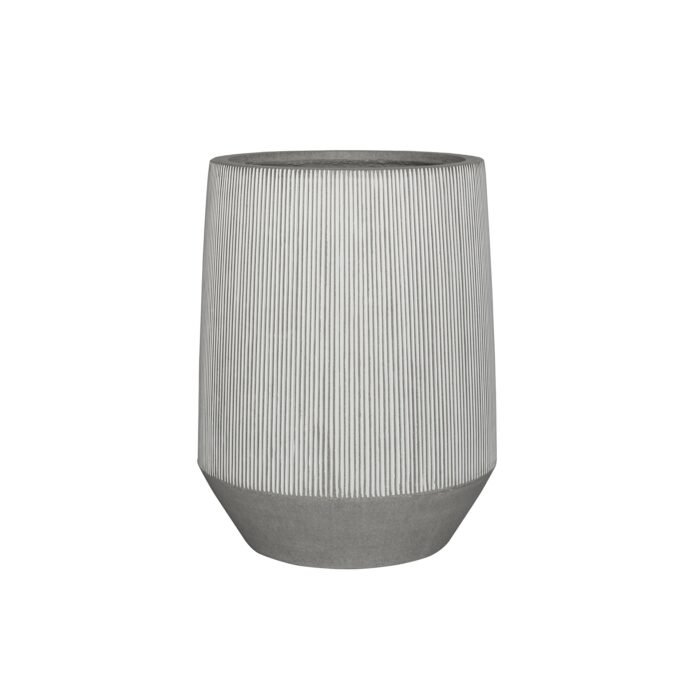 Vazonas HARITH HIGH L, Ø53xH68 cm, baltas su pilka