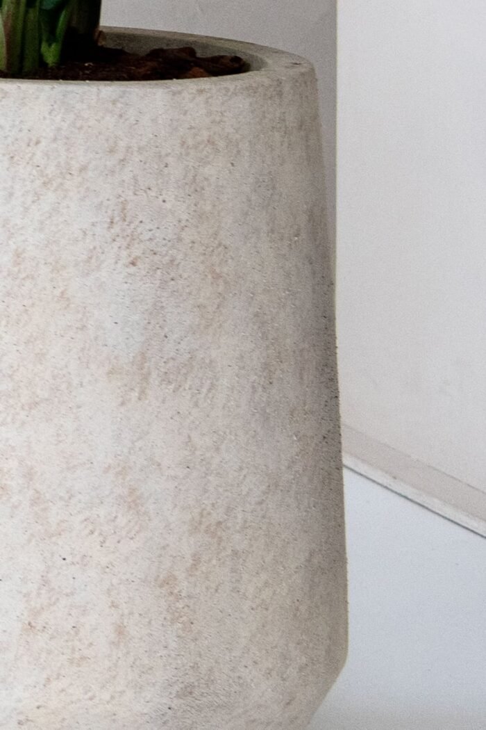 Vazonas HARITH HIGH S, Ø40xH48 cm, travertino