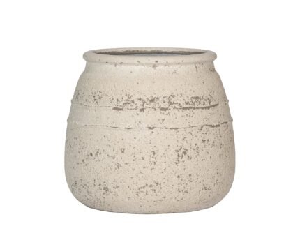 Vazonas HESTIA L, Ø52xH46 cm, kreidos baltas