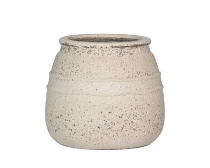 Vazonas HESTIA S, Ø32xH28 cm, kreidos baltas