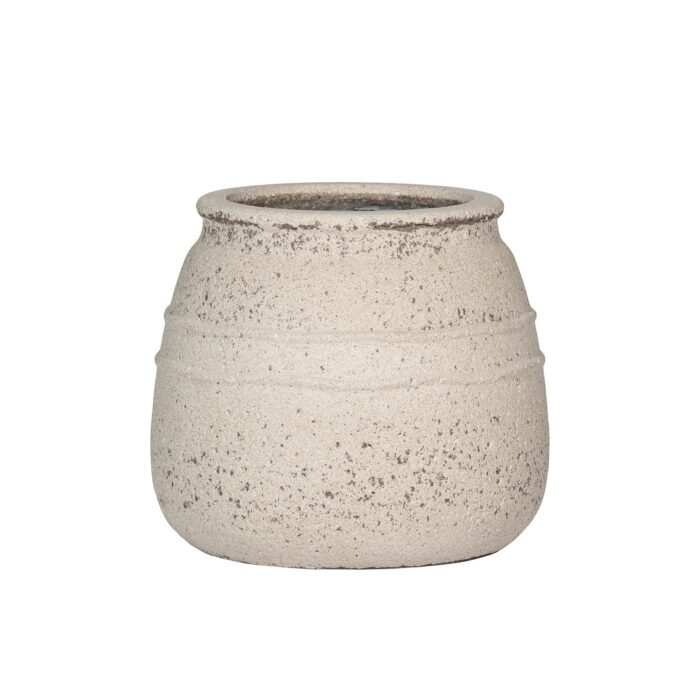 Vazonas HESTIA S, Ø32xH28 cm, kreidos baltas