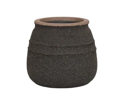 Vazonas HESTIA S, Ø32xH28 cm, tamsiai rudas