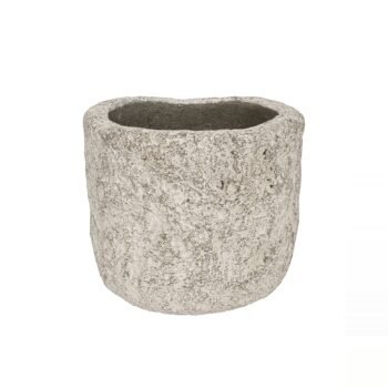 Vazonas HOLLOW S, Ø32,5xH30 cm, akmens pilkas