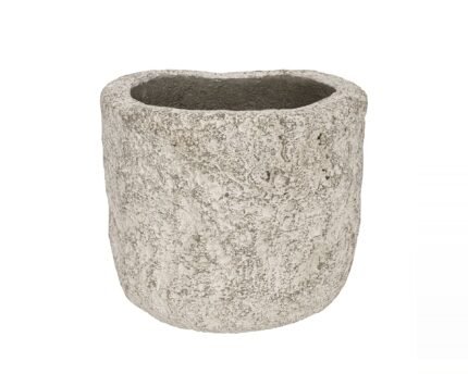 Vazonas HOLLOW S, Ø32,5xH30 cm, akmens pilkas