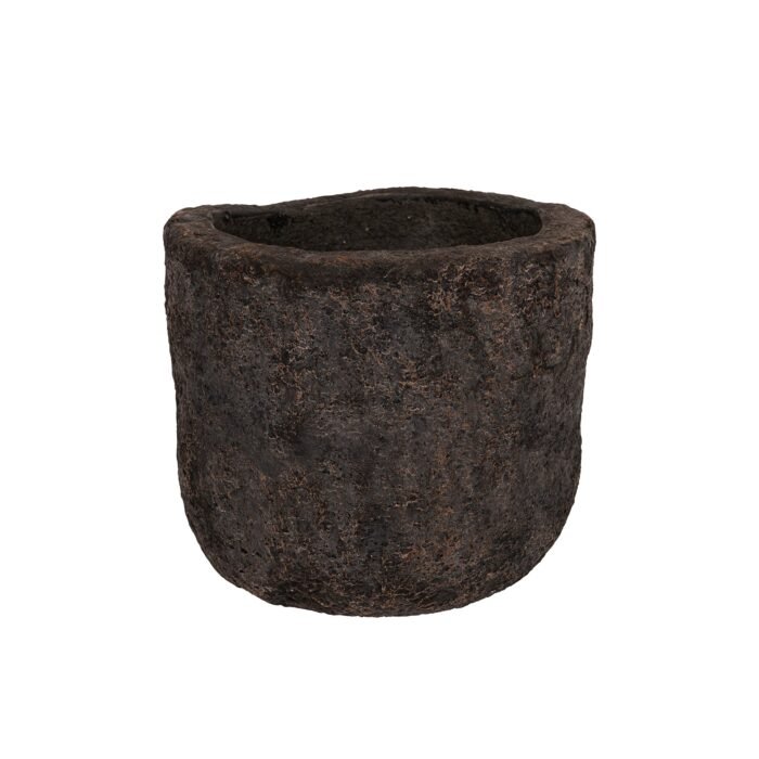 Vazonas HOLLOW S, Ø32,5xH30 cm, tamsiai rudas