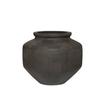 Vazonas JARRAH L, Ø60xH50 cm, matinis juodas