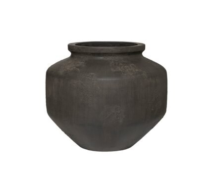Vazonas JARRAH L, Ø60xH50 cm, matinis juodas