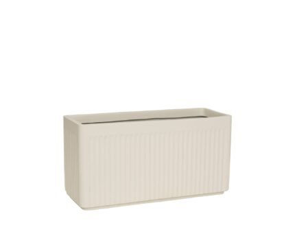 Vazonas JORT LINEA S, 30x80xH40 cm, kreminis baltas