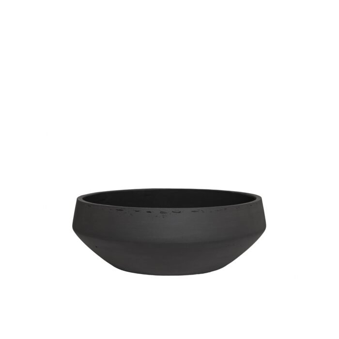 Vazonas MADU M, Ø36xH12,5 cm, matinis juodas