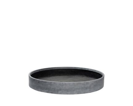 Vazonas MAX LOW XXL, Ø100xH14 cm, tamsiai pilkas