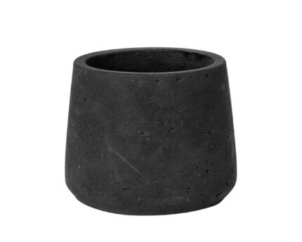 Vazonas PATT M, Ø16,5xH14 cm, matinis juodas