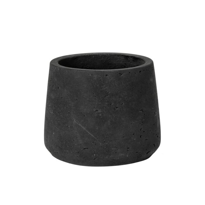 Vazonas PATT M, Ø16,5xH14 cm, matinis juodas