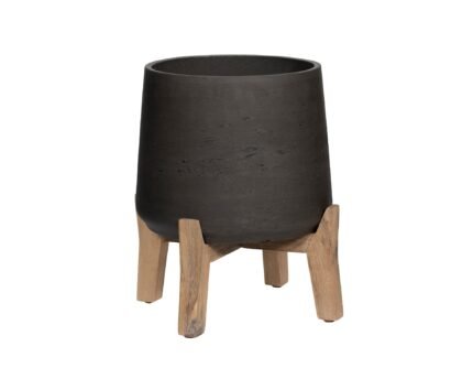Vazonas PATT M ANT ŽEMŲ KOJELIŲ, Ø16,5xH21 cm, matinis juodas