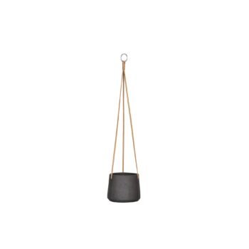Vazonas PATT M (PAKABINAMAS), Ø16,5xH14 cm, matinis juodas