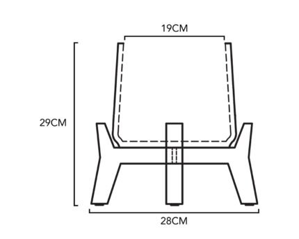 Vazonas PATT XL ANT ŽEMŲ KOJELIŲ, Ø23xH29 cm, matinis juodas
