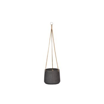 Vazonas PATT XL (PAKABINAMAS), Ø23xH19,5 cm, matinis juodas