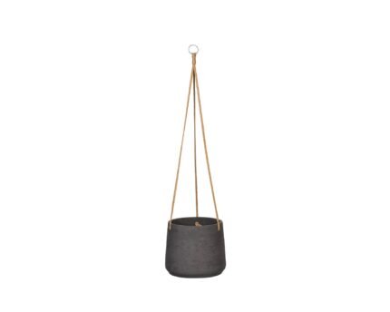 Vazonas PATT XL (PAKABINAMAS), Ø23xH19,5 cm, matinis juodas