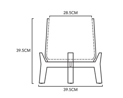 Vazonas PATT XXL ANT ŽEMŲ KOJELIŲ, Ø34xH43 cm, matinis juodas