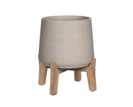 Vazonas PATT XXL ANT ŽEMŲ KOJELIŲ, Ø34xH43 cm, šviesiai pilkas