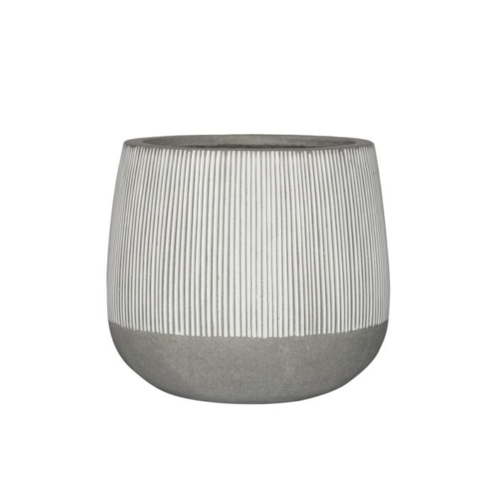 Vazonas PAX L, Ø54,5xH48,5 cm, baltas su pilka