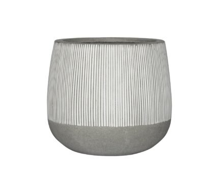 Vazonas PAX S, Ø28,5xH26 cm, baltas su pilka