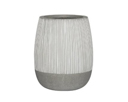 Vazonas PERRY S, Ø33xH40 cm, baltas su pilka
